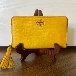 Tory Burch Mustard Leather Wallet